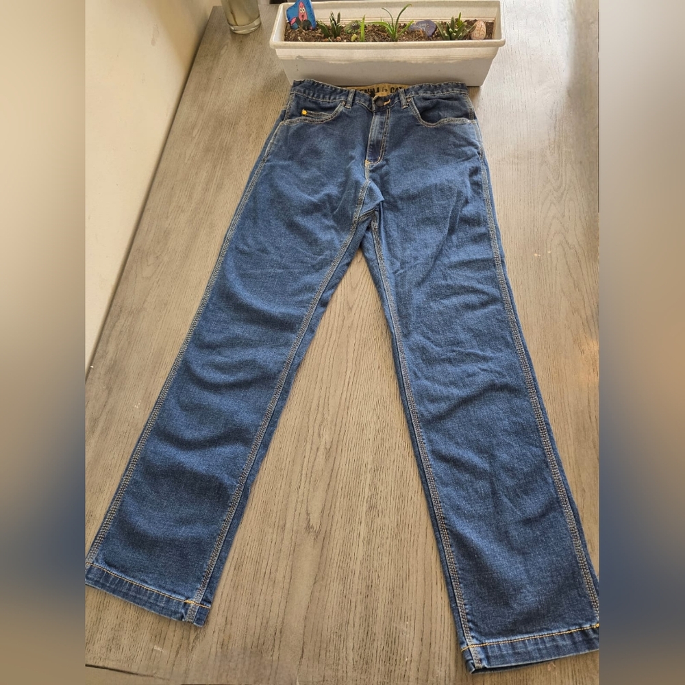 Caterpillar Tractor Denim by CAT Men's 32 x 34 Work Wear Dark Wash Work Jeans